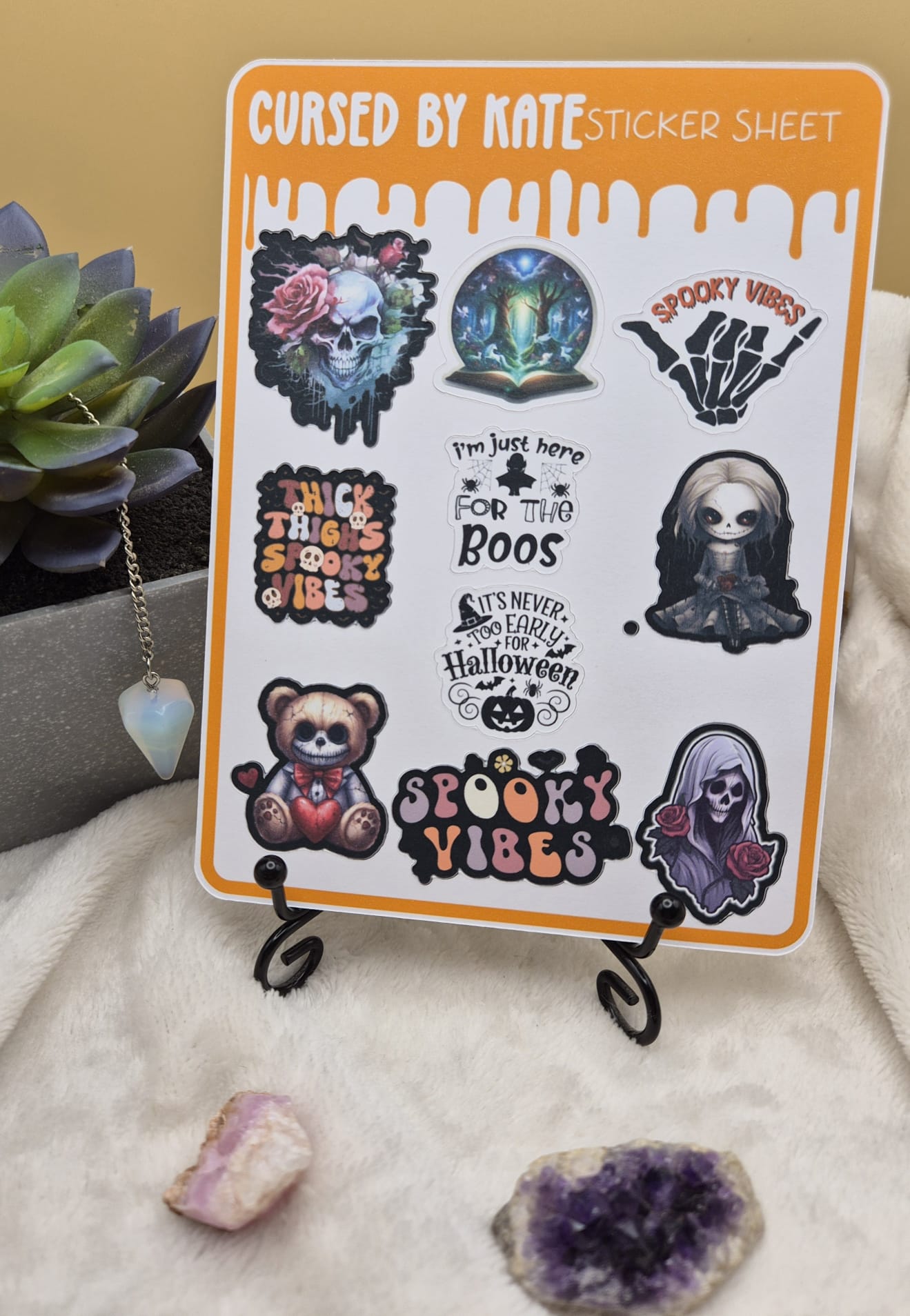 ''Cute Spooky Sticker Sheets'' – Ghosts, Skeletons & Witchy Reads