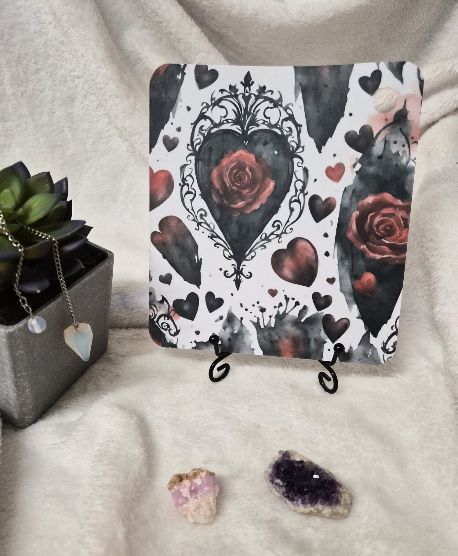 Kobo Libra Colour Insert | Dark Romance E-Reader Insert | Valentine | Floral Gothic | Bookish Gift
