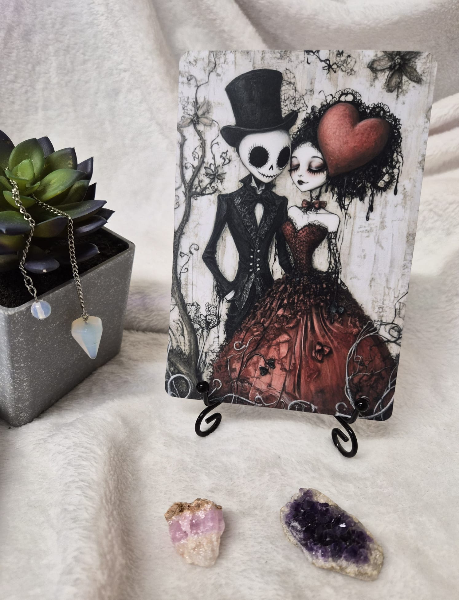 Kindle / Kobo insert / Gothic Valentine Kindle / Dark Romance / Goth Love Art