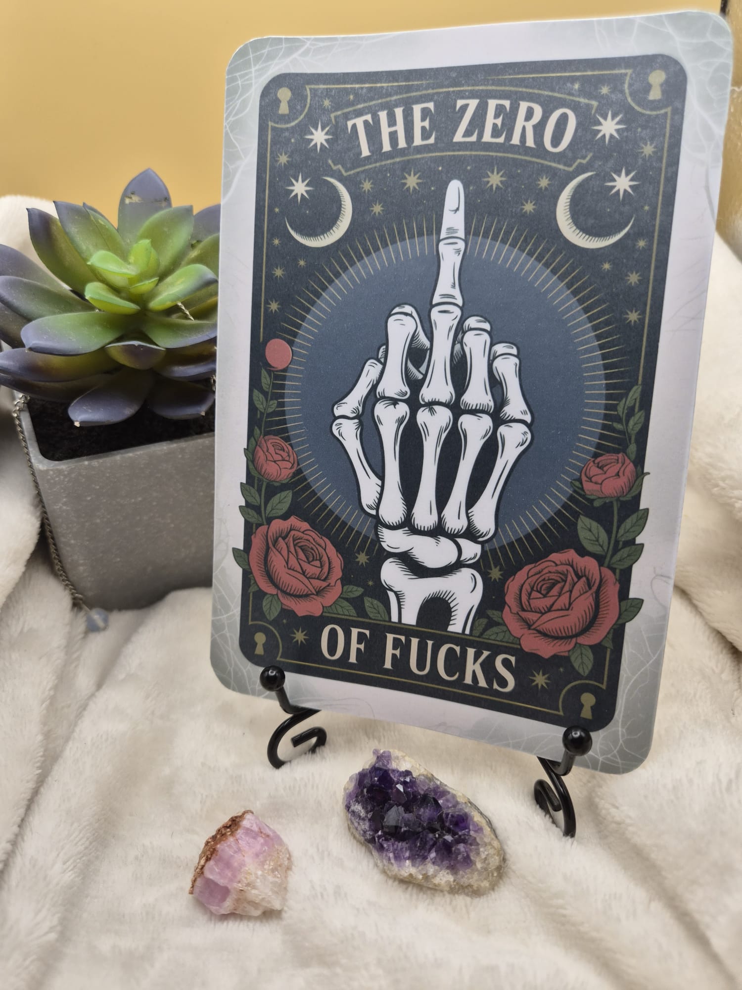 NSFW Tarot Card Kindle Exclusive Insert – The Zero of F*cks | Gothic Skeleton Dark Humour
