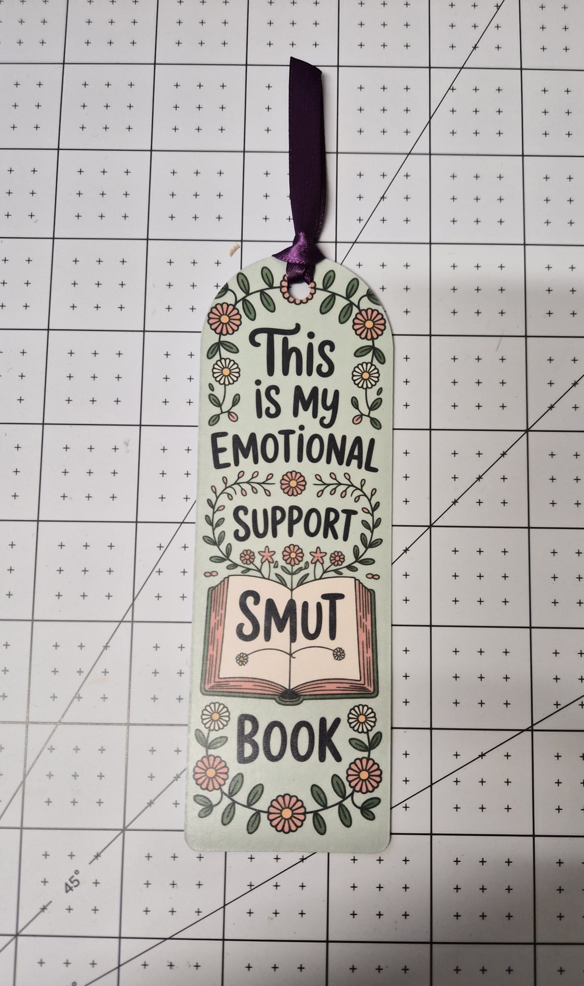 Emotional Support Smut Book Bookmark | Funny Romance Reader Bookmark | Book Lover Gift