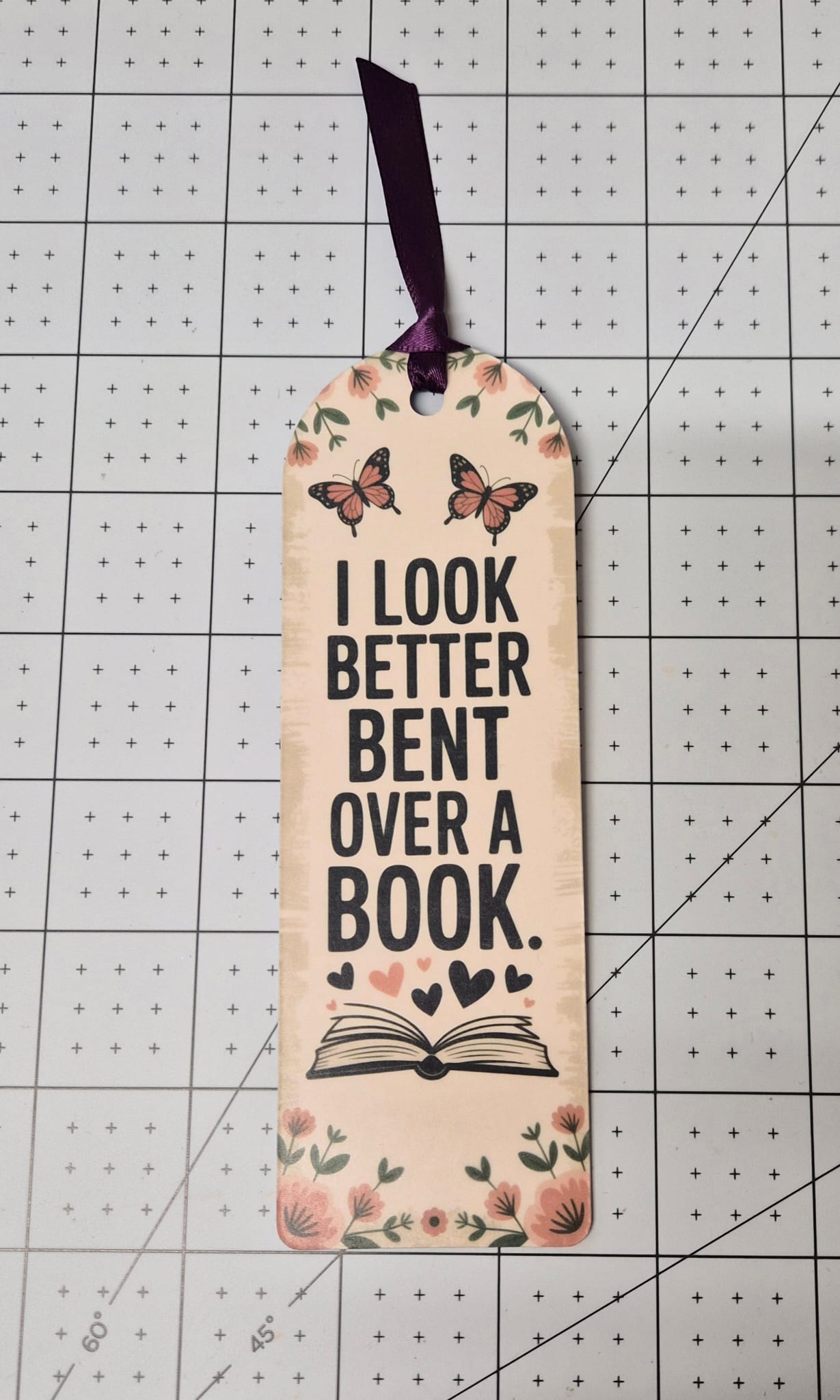 I Look Better Bent Over a Book Bookmark | Funny Book Lover Bookmark | Reader Gift