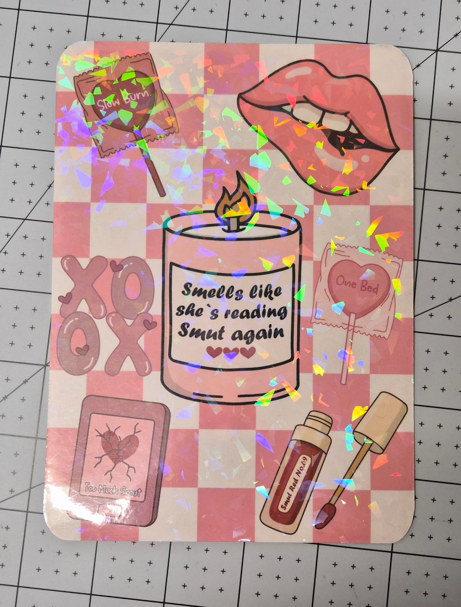 Smells Like She’s Reading Smut Again E-Reader Insert | Spicy Bookish Kindle Insert | Funny Romance Reader Aesthetic