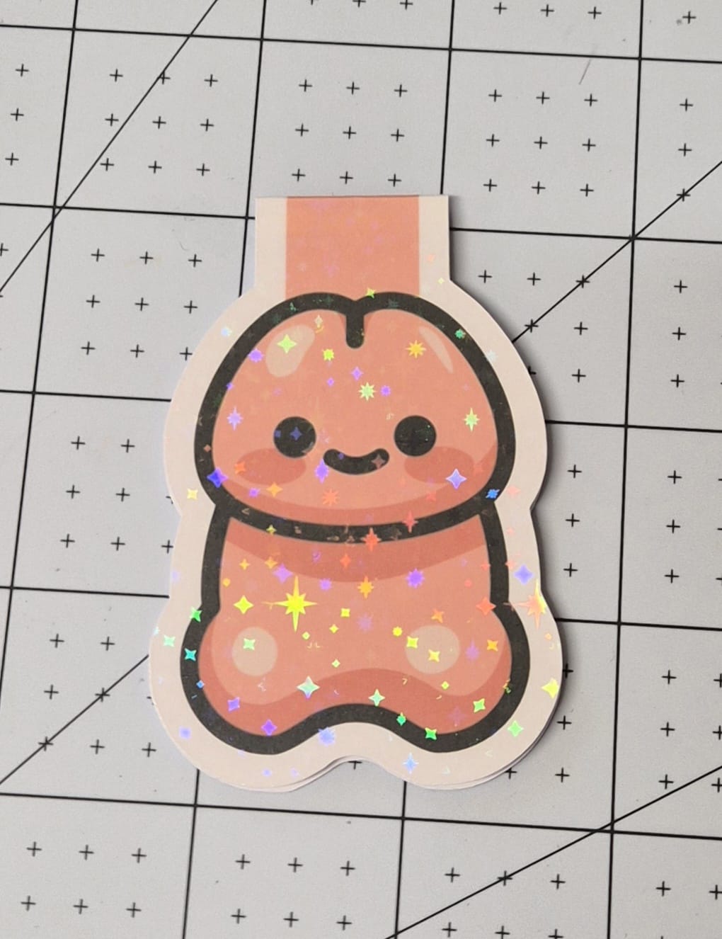 Cute Penis Magnetic Bookmark | Funny Bookish Magnetic Bookmark | Cheeky Reader Gift | Holographic