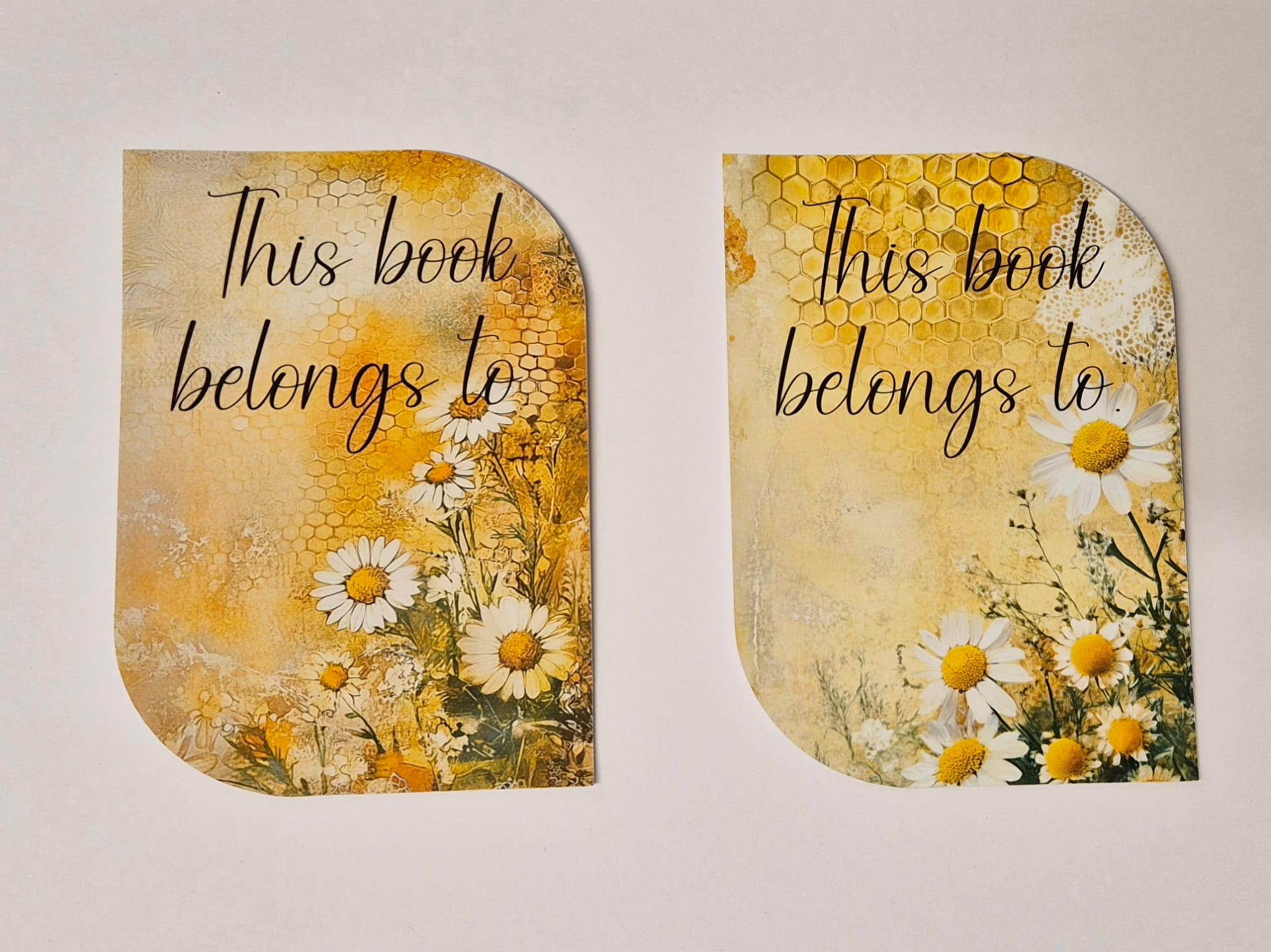 Ex Libris Bookplates – Bee & Daisy Bookplates Pack of 8 | Vintage Floral Book Lover Stickers